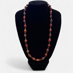 Chic handmade Multicolor Rolled Paper Beaded Necklace